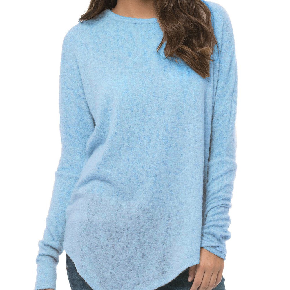 Długi prosty sweterek ze świetnym wykończeniem