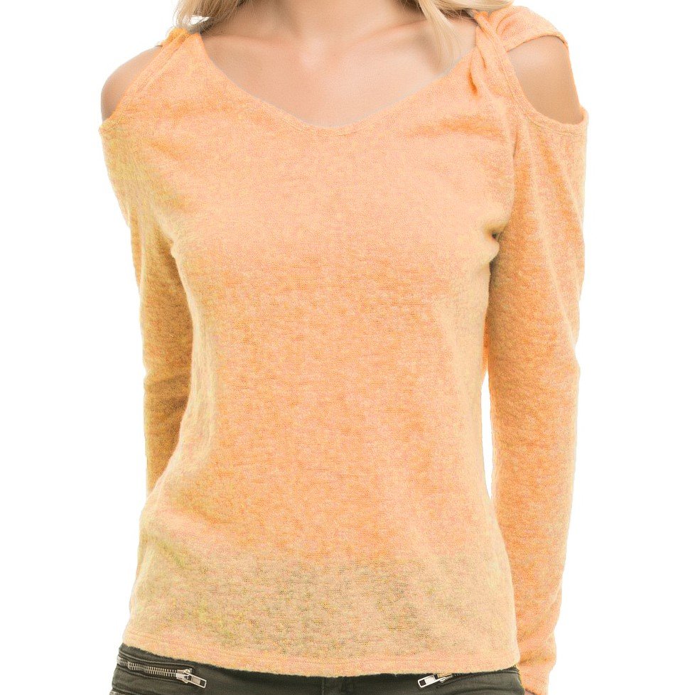 Interesujący sweterek bez ramion