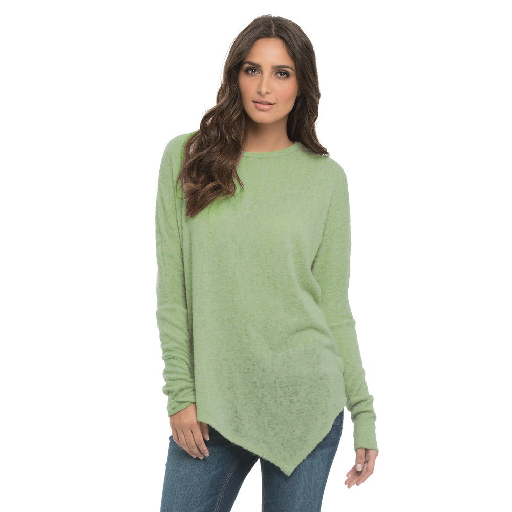 Długi prosty sweterek ze świetnym wykończeniem