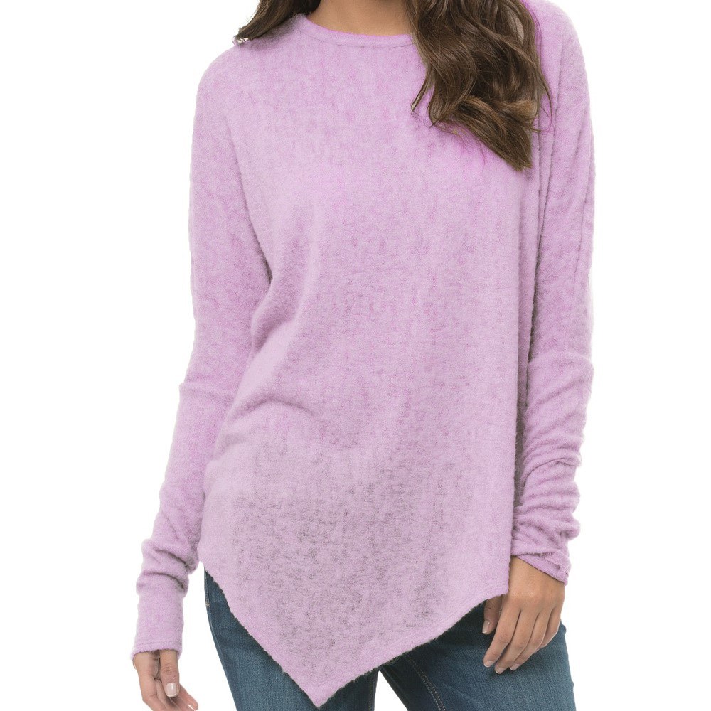 Długi prosty sweterek ze świetnym wykończeniem