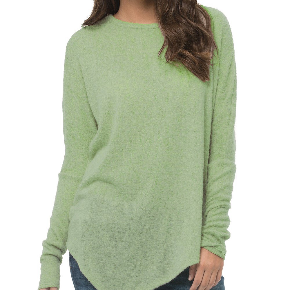 Długi prosty sweterek ze świetnym wykończeniem