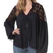 Koronkowa Bluzeczka w kolorze kosmicznej czerni